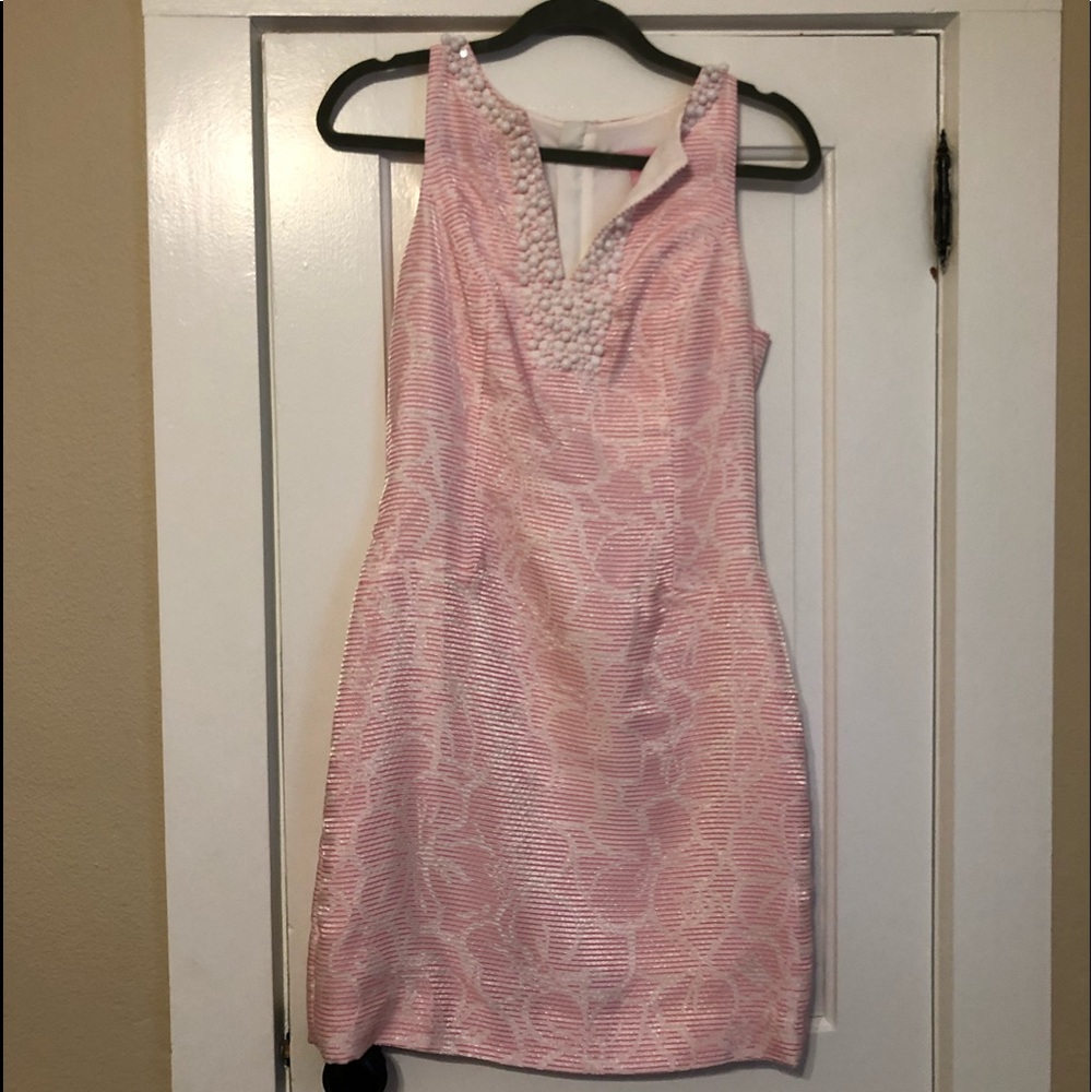 Lilly Pulitzer pink/white floral shift dress